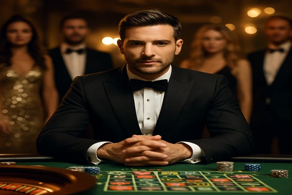 নিয়ন আলোকে আলোকিত আধুনিক ক্যासিনোর পরিবেশে নান্দনিক ও মার্জিত উপস্থাপনা