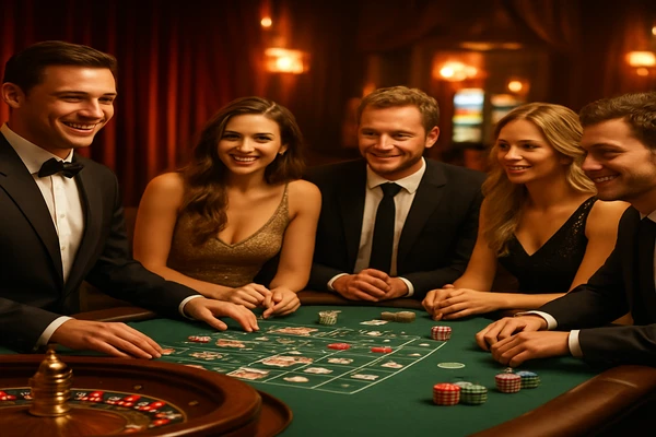 লাইভ টেবিল গেমগুলোর পরিবেশে ডিলারের উপস্থিতি স্পষ্টভাবে দেখা যায়